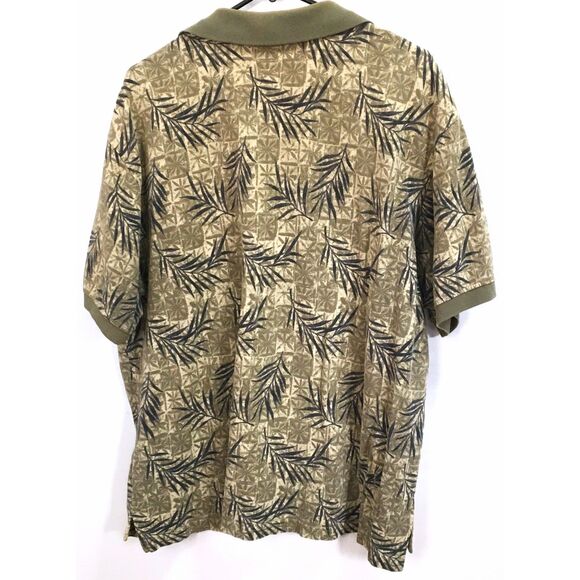 Izod Polo Shirt Men's XL Olive Green Pattern - Picture 2 of 8